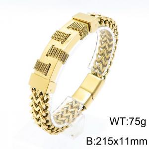 Stainless Steel Gold-plating Bracelet - KB139686-KFC