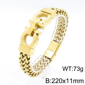 Stainless Steel Gold-plating Bracelet - KB139747-KFC