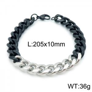 Stainless Steel Black-plating Bracelet - KB139946-Z