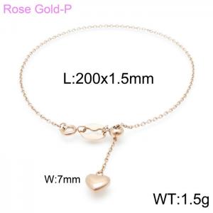 Stainless Steel Rose Gold-plating Bracelet - KB142745-K
