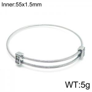 Stainless Steel Wire Bangle - KB143443-Z