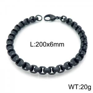 Stainless Steel Black-plating Bracelet - KB144244-Z
