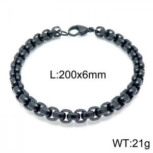 Stainless Steel Black-plating Bracelet - KB144247-Z