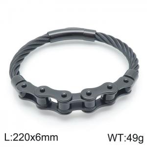 Stainless Steel Bicycle Bracelet - KB144291-KFC