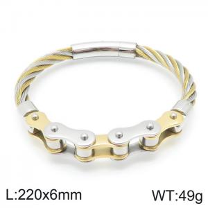 Stainless Steel Bicycle Bracelet - KB144293-KFC
