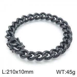 Stainless Steel Black-plating Bracelet - KB144296-KFC