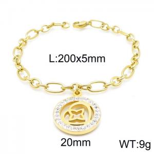 Stainless Steel Gold-plating Bracelet - KB144873-Z