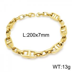 Stainless Steel Gold-plating Bracelet - KB144923-Z
