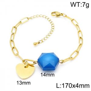 Stainless Steel Gold-plating Bracelet - KB145361-Z