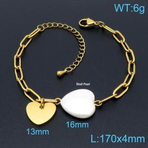 Stainless Steel Gold-plating Bracelet - KB145371-Z