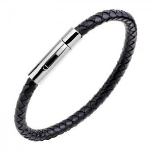 Fashion simple stainless steel bracelet leather bracelet - KB14559