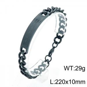 Stainless Steel Black-plating Bracelet - KB145652-JG