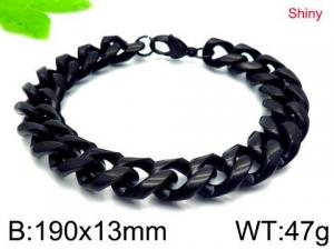 Stainless Steel Black-plating Bracelet - KB146199-Z