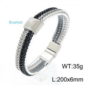 Stainless Steel Black-plating Bracelet - KB146291-KLHQ