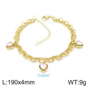 Stainless Steel Gold-plating Bracelet - KB146337-TJG