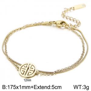 Stainless Steel Gold-plating Bracelet - KB146735-KLX