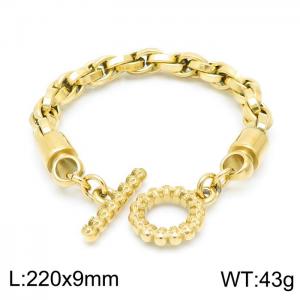 Stainless Steel Gold-plating Bracelet - KB146748-KFC
