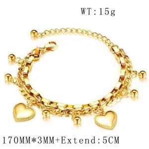 Stainless Steel Gold-plating Bracelet - KB146752-KLX