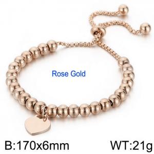 Stainless Steel Rose Gold-plating Bracelet - KB146940-BYA