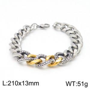 Stainless Steel Gold-plating Bracelet - KB147202-Z