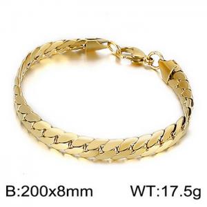 Stainless Steel Gold-plating Bracelet - KB147884-K