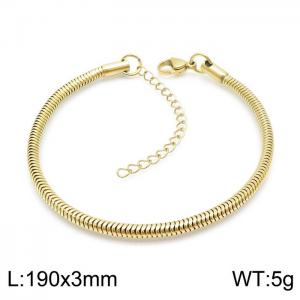 Stainless Steel Gold-plating Bracelet - KB147921-Z
