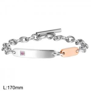 Stainless Steel Stone Bracelet - KB148075-WGTY