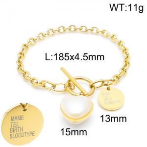 Stainless Steel Gold-plating Bracelet - KB148107-KLX