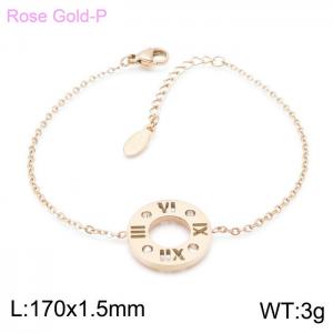 Stainless Steel Rose Gold-plating Bracelet - KB148109-KLX