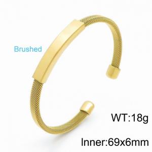 Stainless Steel Gold-plating Bangle - KB148332-KLHQ