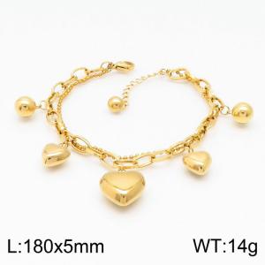 Stainless Steel Gold-plating Bracelet - KB149621-KLX