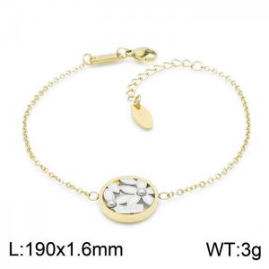 Stainless Steel Gold-plating Bracelet - KB149644-KC