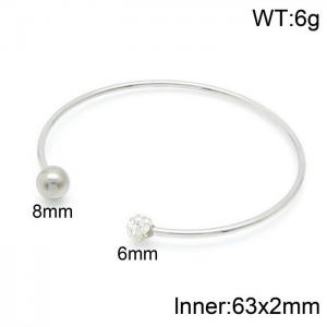 Stainless Steel Stone Bangle - KB149679-Z