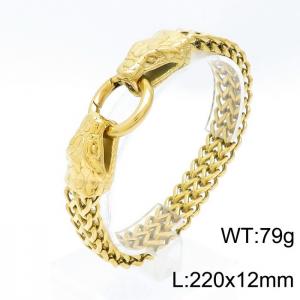 Stainless Steel Gold-plating Bracelet - KB149772-KJX