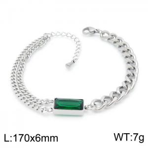 Stainless Steel Stone Bracelet - KB150289-HM