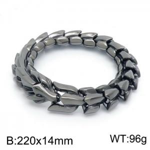 Stainless Steel Black-plating Bracelet - KB150666-KJX