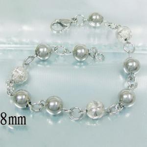 Stainless steel bead bracelet - KB15072-Z-