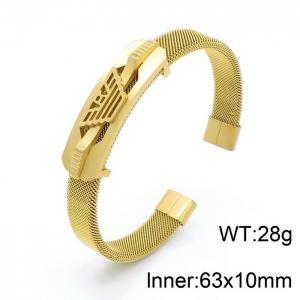 Stainless Steel Gold-plating Bangle - KB150810-KLHQ