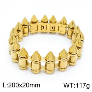 Stainless Steel Gold-plating Bracelet - KB151039-KFC