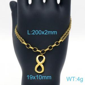 Stainless Steel Gold-plating Bracelet - KB151046-Z