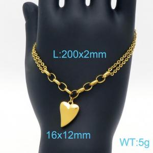 Stainless Steel Gold-plating Bracelet - KB151048-Z