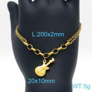 Stainless Steel Gold-plating Bracelet - KB151051-Z