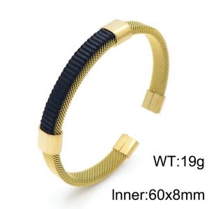 Stainless Steel Gold-plating Bangle - KB151061-KLHQ
