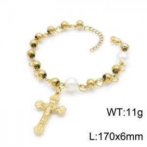 Stainless Rosary Bracelet - KB151574-YU