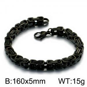 Stainless Steel Black-plating Bracelet - KB151682-Z