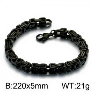 Stainless Steel Black-plating Bracelet - KB151684-Z
