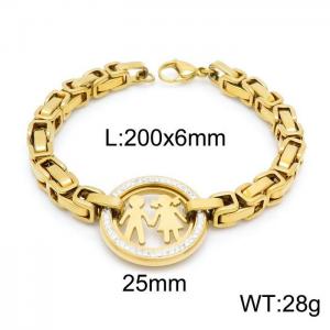 Stainless Steel Gold-plating Bracelet - KB151901-Z