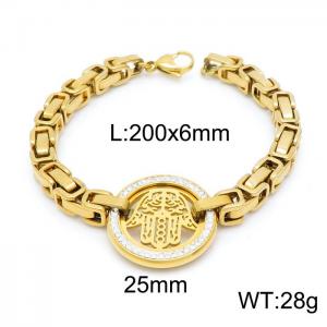 Stainless Steel Gold-plating Bracelet - KB151903-Z