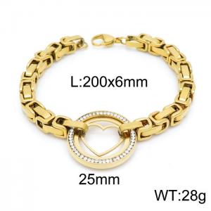 Stainless Steel Gold-plating Bracelet - KB151905-Z