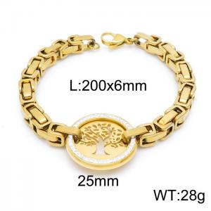 Stainless Steel Gold-plating Bracelet - KB151907-Z